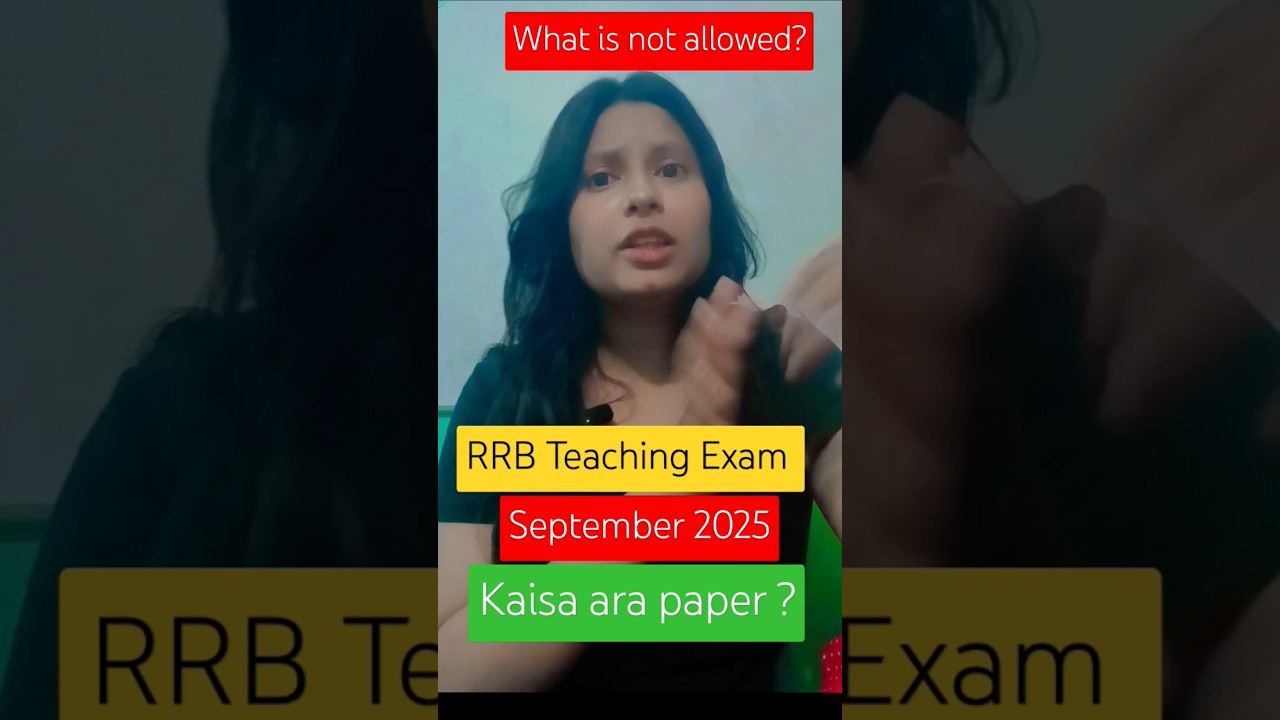 prt tgt pgt RRB Teaching Exam 2025 September Shifts Level 