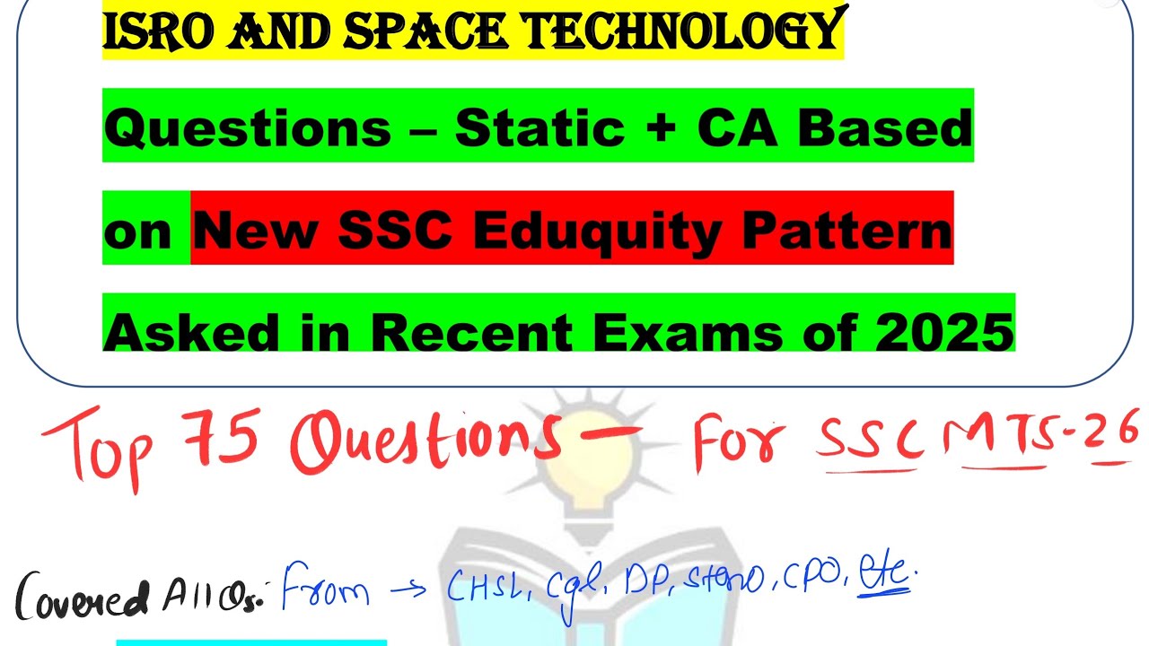 SSC New Pattern Space Tech 😳 ISRO Questions Repeating | One SHOT for SSC MTS 2026 | All Exam Mocks