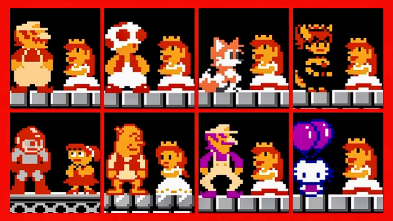 Evolution of Peach Being Rescued in SMB1 Hacks
