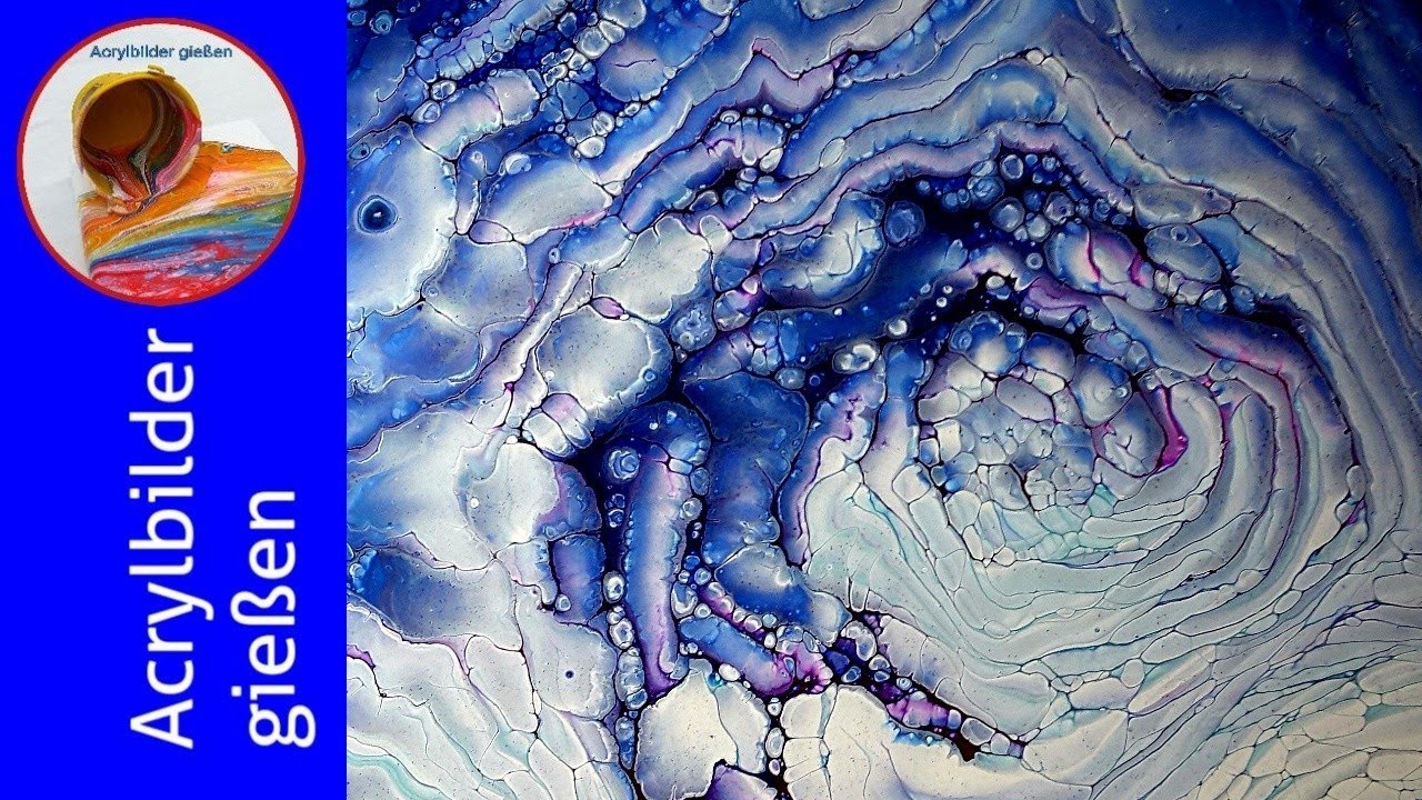 Pouring Acrylic deutsch: Ringpour mit Satin Enamels. Cloud Effect Tutorial