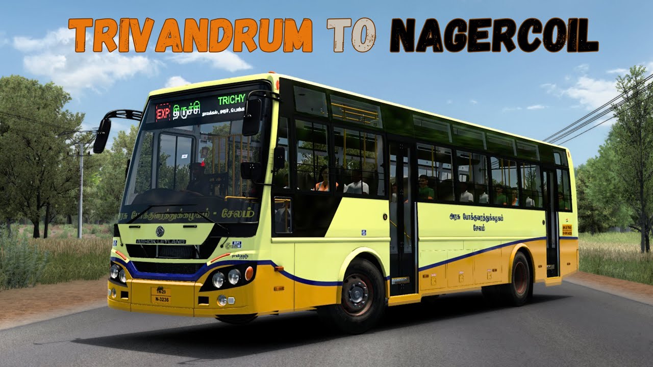Trivandrum to Nagercoil – TNSTC Realistic Bus Journey | Bus Gameplay (EPISODE 1)