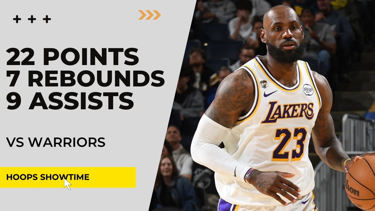 LeBron James 22 Points, 9 Assists, 7 Rebs vs Warriors I 25-26 NBA Season