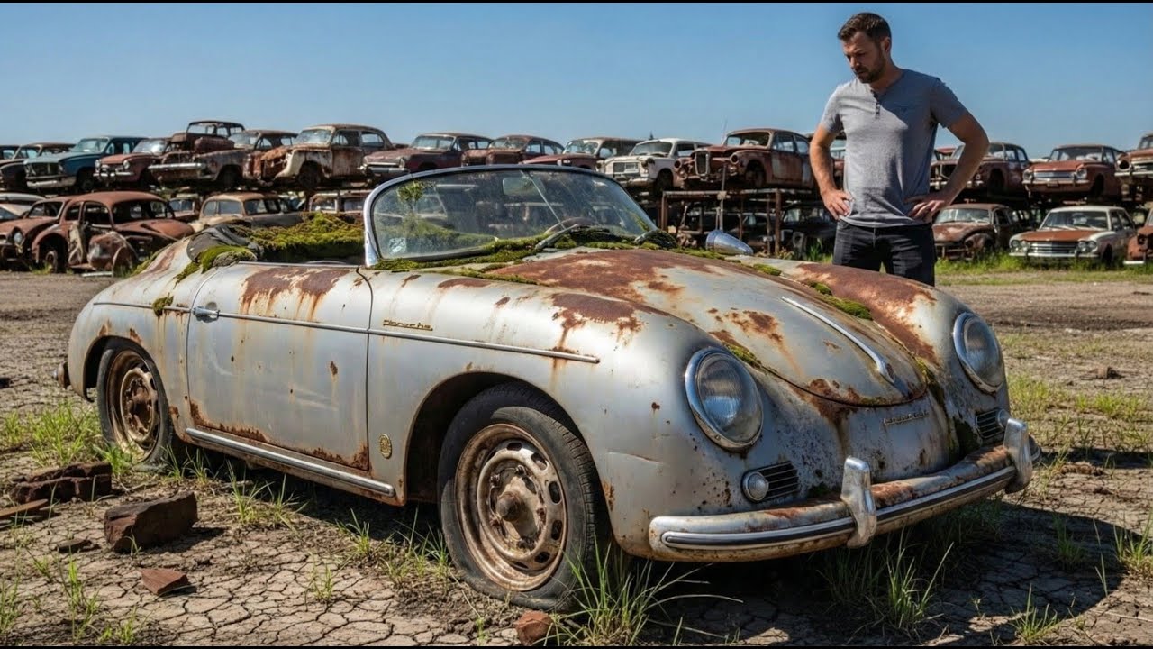 ASMR 1955 Porsche 550 Spyder Replica | Abandoned & Forgotten Classic in Scrapyard