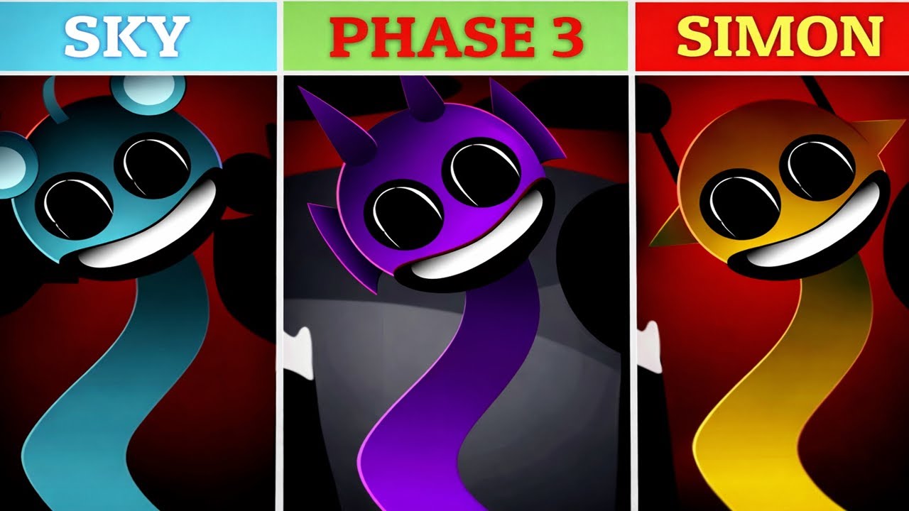 Phase 3 But Everyone Is Sky Vs Simon Vs Tunner (Best Mod) In Incredibox Sprunki