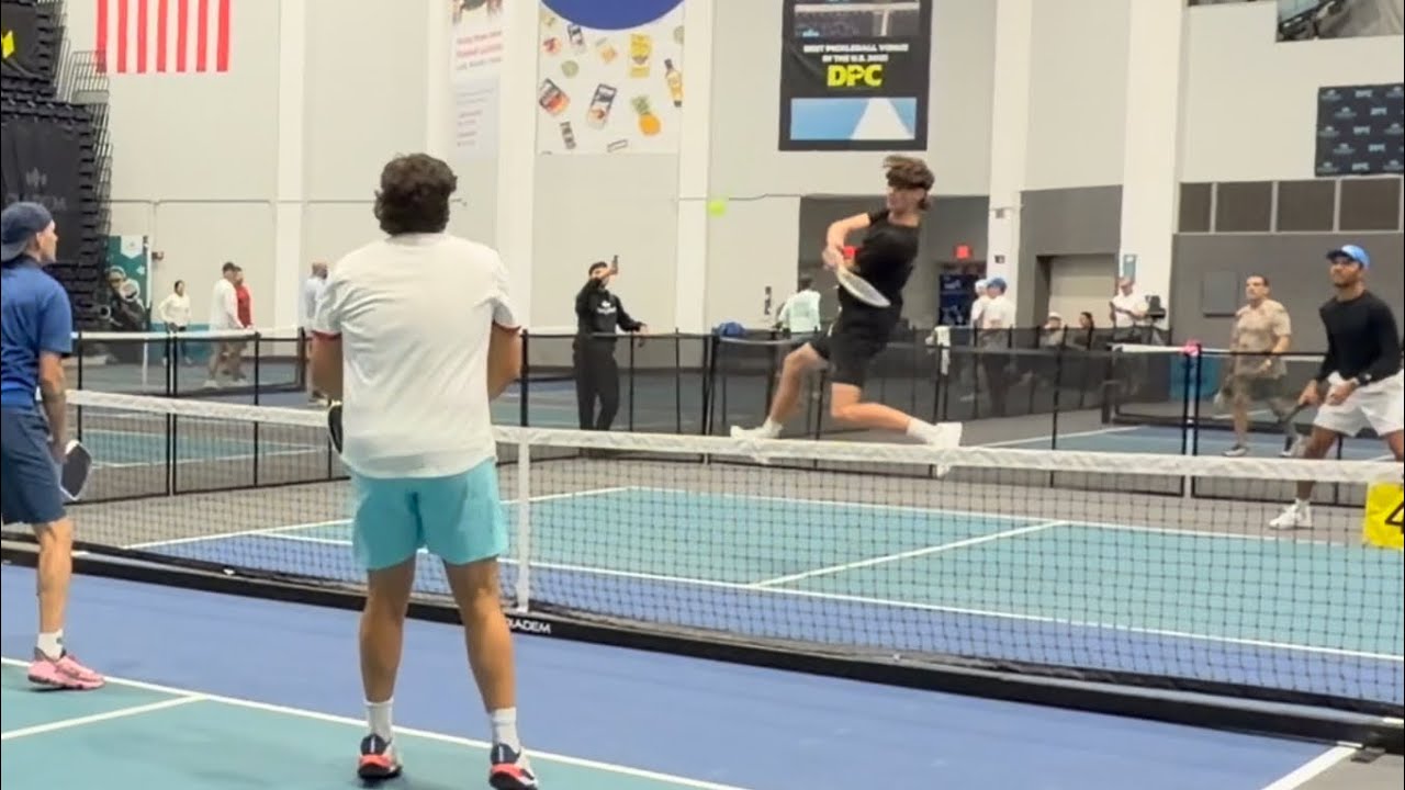 Pickleball Joes vs pros (Zane ford and Juan Benitez) at diadem