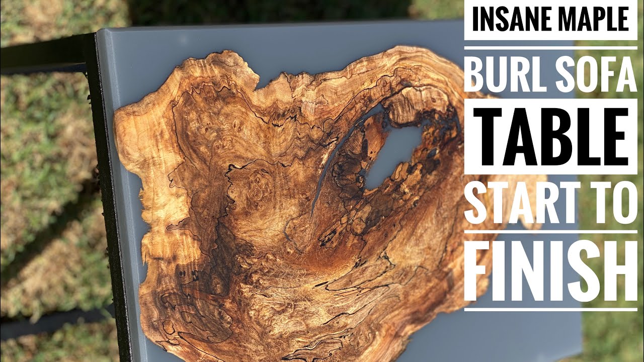 How to: Maple Burl Epoxy Resin Sofa Side Table