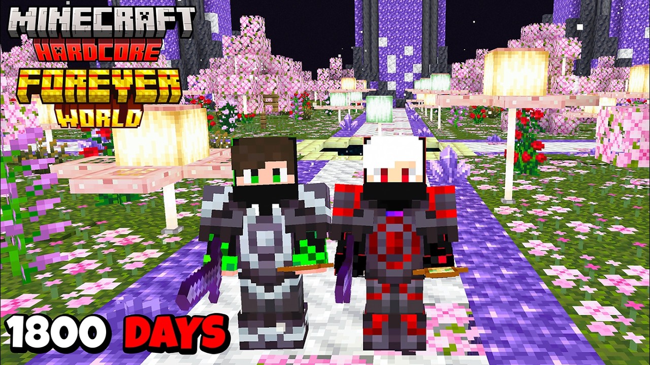 We Survived 1800 Days In Forever World In Minecraft Hardcore !
