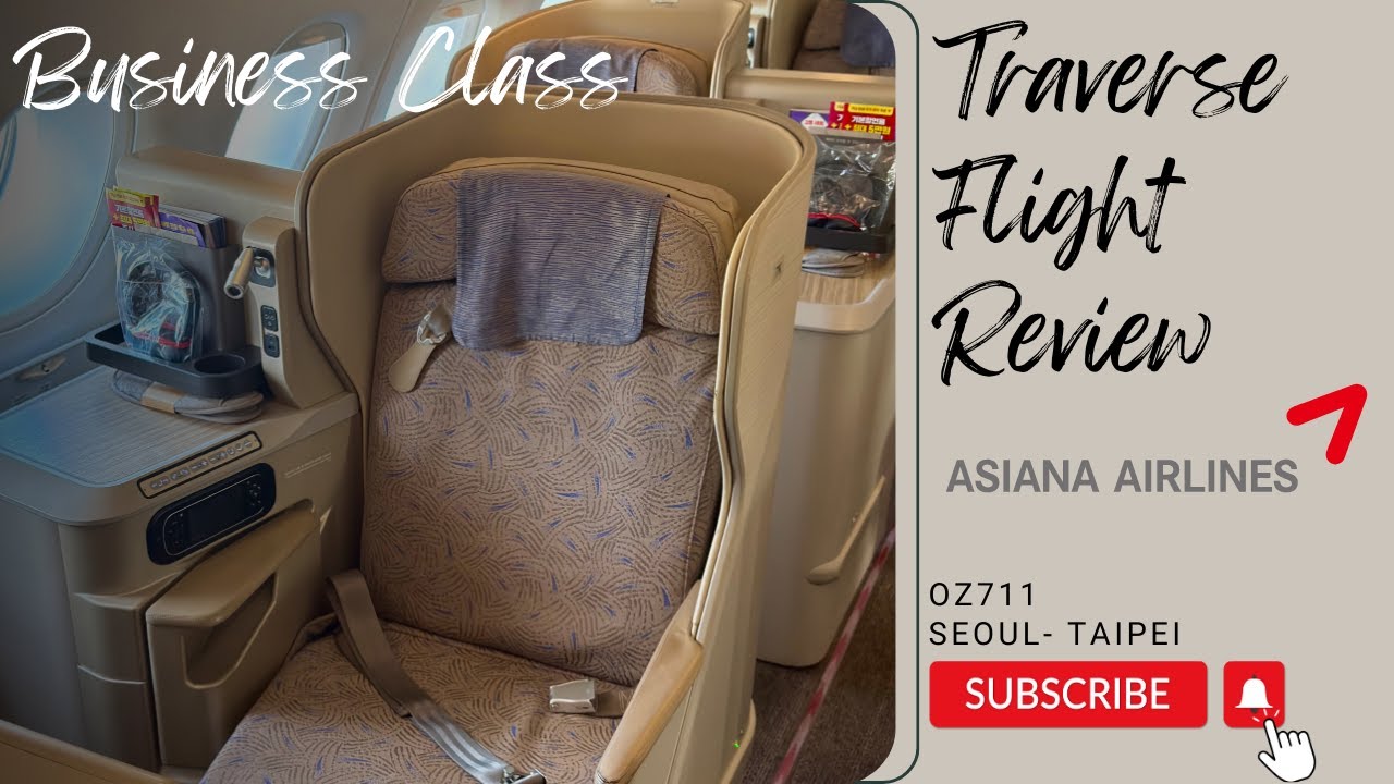 Asiana Airlines A380 Business Smartium Class Review Seoul - Taipei