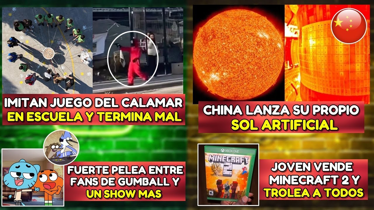 IMITAN JUEGO DEL CALAMAR EN ESCUELA Y TERMINA MAL | CHINA LANZA SU PROPIO SOL ARTIFICIAL | GUMBALL