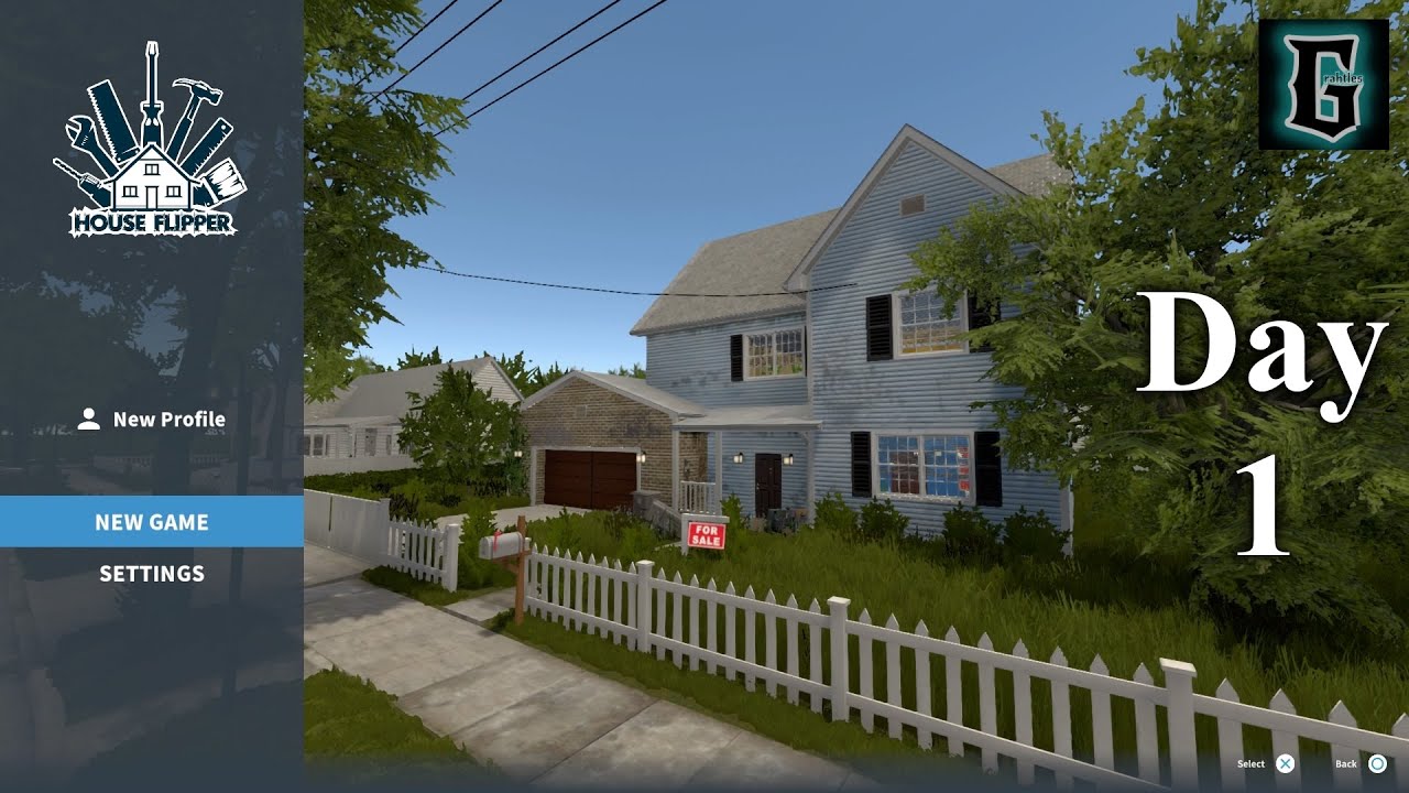 House Flipper How to Start A New Game Day 1 (PS4, Xbox, Console) House Flipper Series S01E01