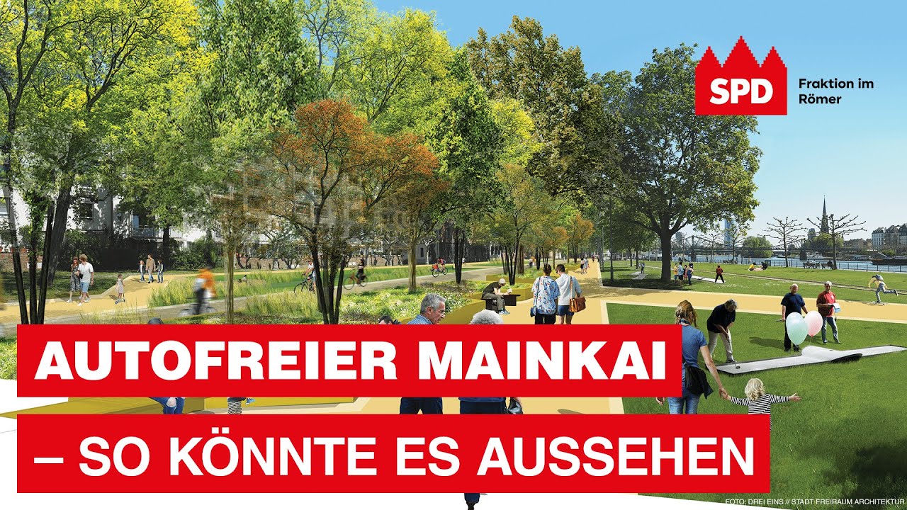 Autofreier Mainkai&ndash; so k&ouml;nnte es aussehen