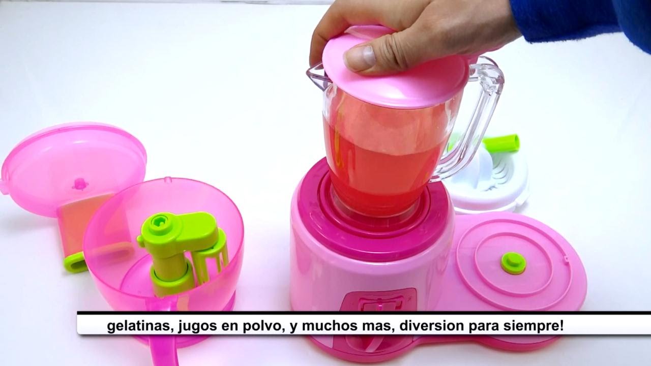Set de Jugos Juguete Ni&ntilde;as Licuadora Batidora Picatodo Exprimidor Funciona De Verdad