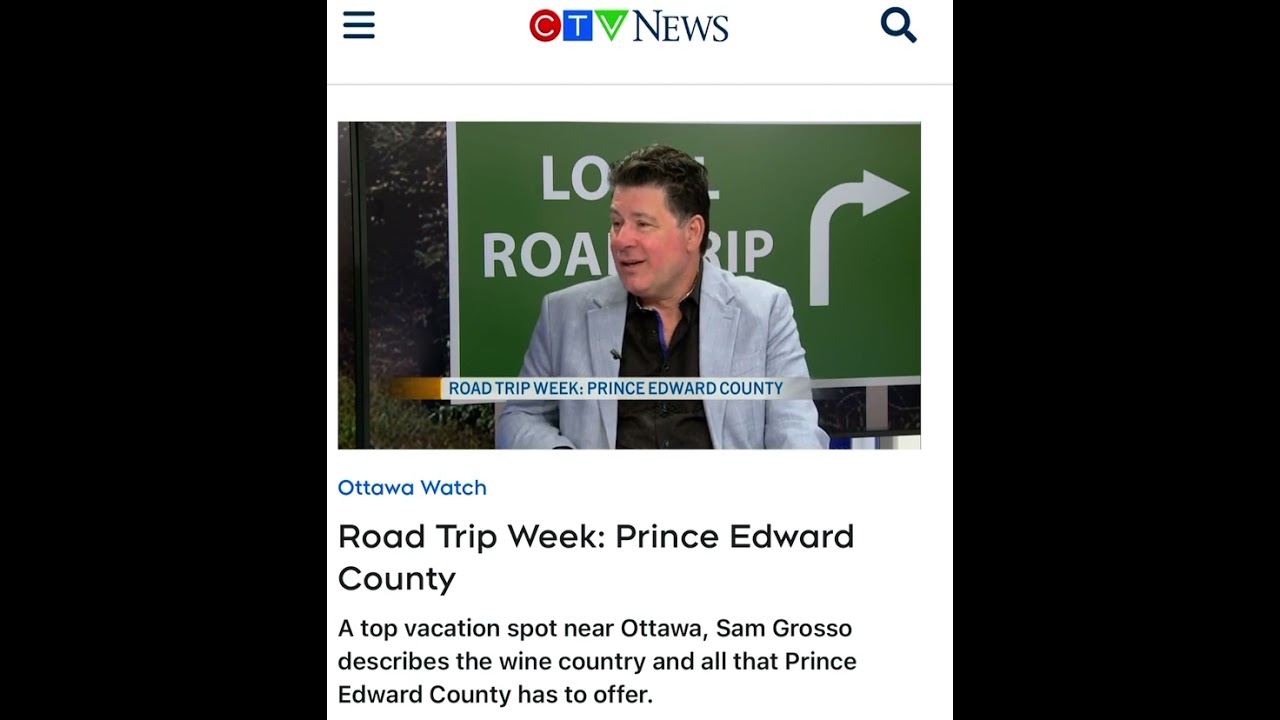 CTV morning news Ottawa Sam Grosso talks about Prince Edward County and all the great things to do