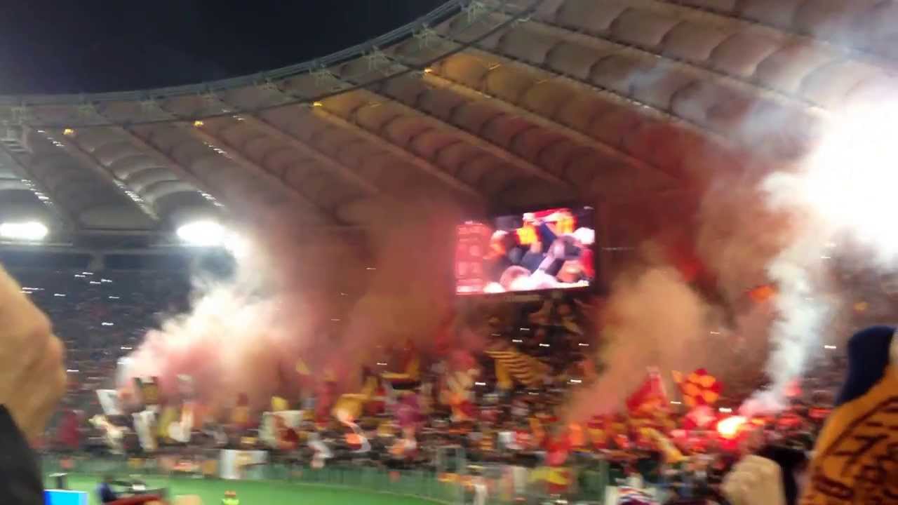 ROMA-JUVENTUS 1-0 21/01/2014 INNO UFFICIALE AS ROMA CANTATO DA 65000 PERSONE