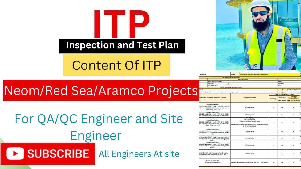 What Is Inspection And Test Plan (ITP)? How To Prepare Inspection And Test Plan ? For QA/QC Engineer