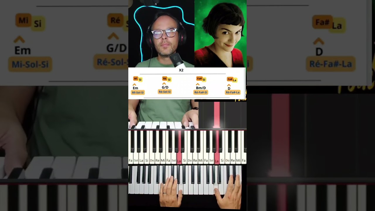 Jouer au piano la chanson d'Amelie Poulain avec ma méthode adaptée aux débutants 🥰 #tutopiano