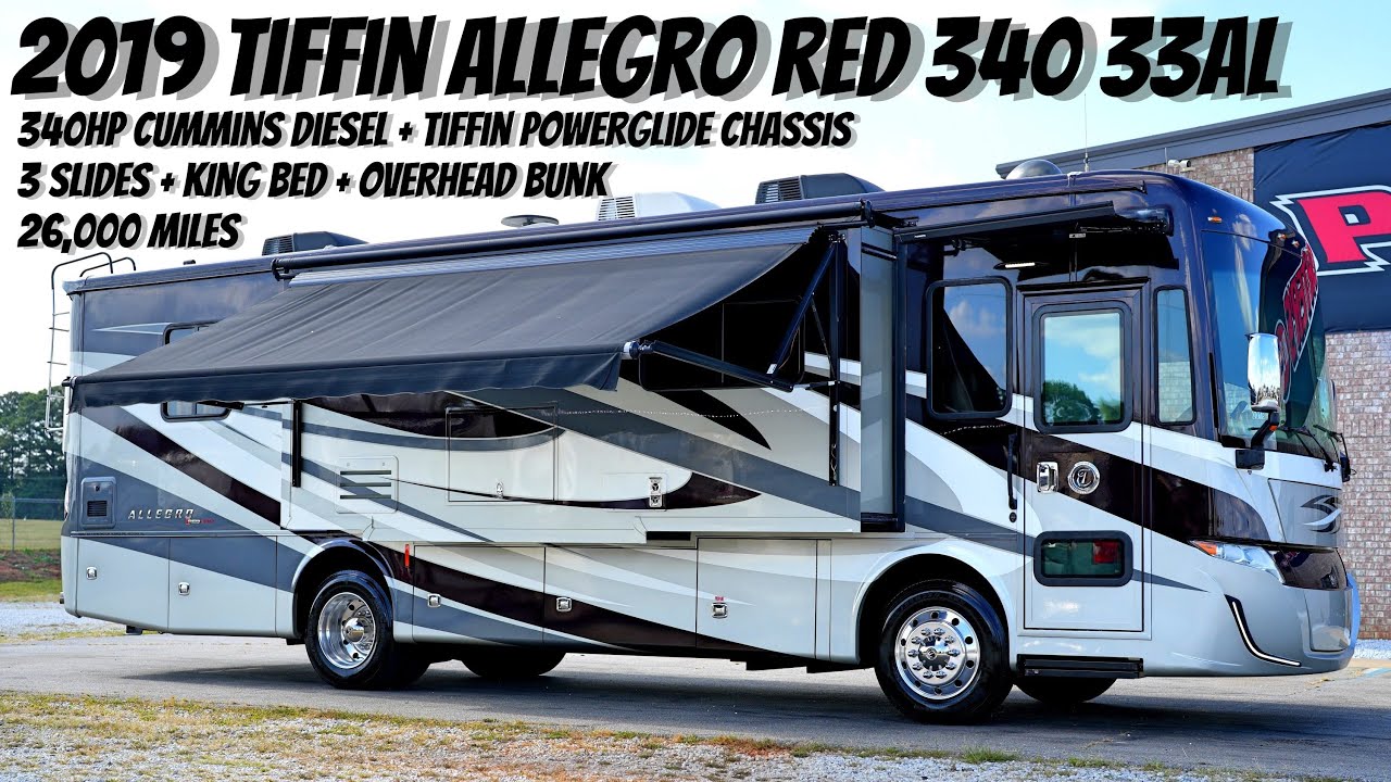 2019 Tiffin Allegro RED 340 33AL A Class 340HP Cummins Diesel Pusher from Porter's RV - $159,900