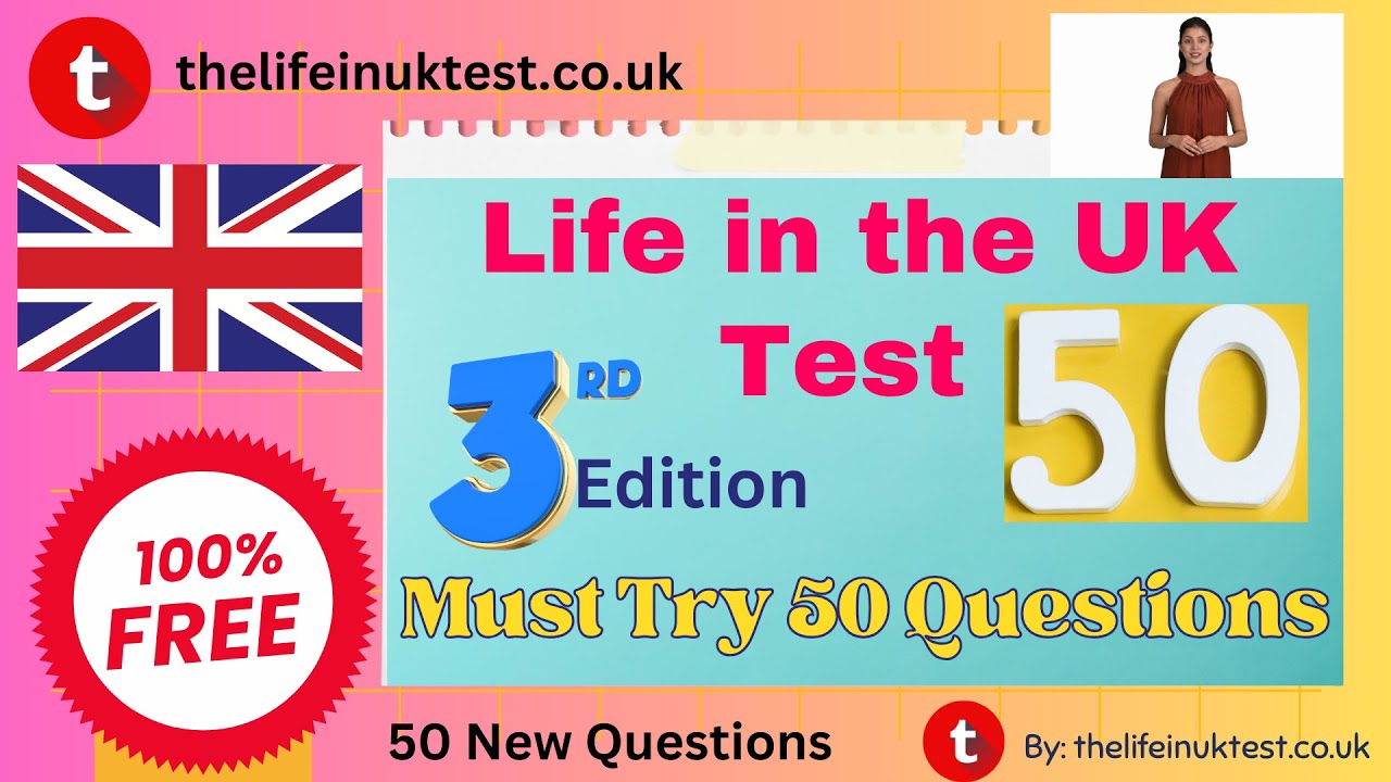 Top 50 (Must Try) Life in the UK Test Practice Questions - 3rd Edition 2025 #lifeinuk #2026 #free