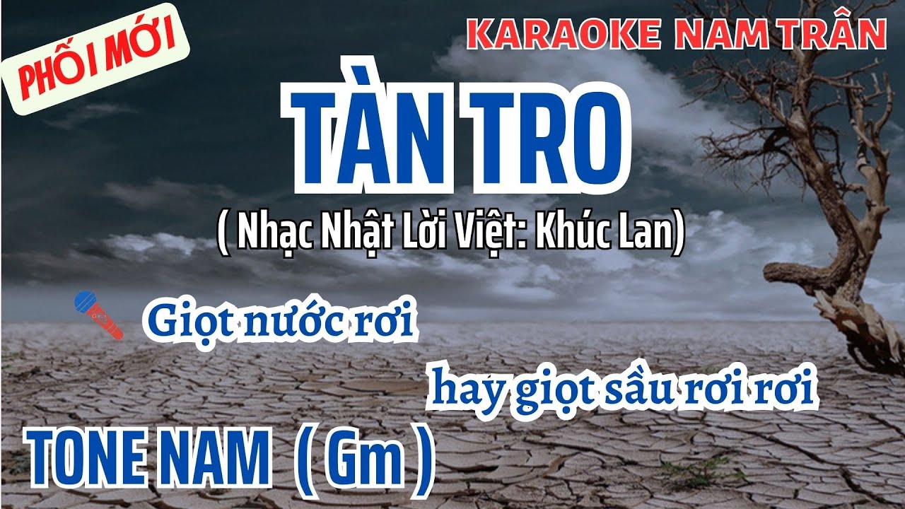 Karaoke Tàn Tro Tone Nam | Nam Trân