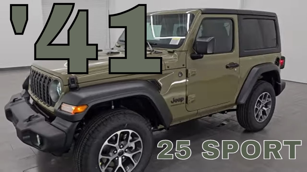 BRAND NEW 2025 JEEP WRANGLER SPORT '41 BROWN TAN NEW COLOR! 2 DOOR 4K WALKAROUND 25J68 SOLD!