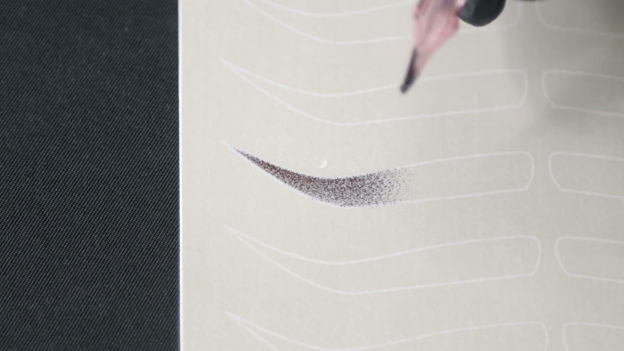 *HOW TO TATTOO OMBRÉ POWDER BROWS* Practice shading on latex in brow shape