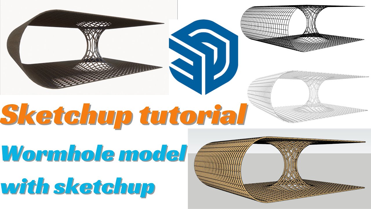 Sketchup tutorial - How to make wormhole model with sketchup. #sketchup #model #drawing #tutorial