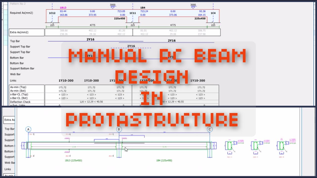 REINFORCED CONCRETE BEAMS [MANUAL DESIGN] #protastructure #rebar #tutorial #construction #howto
