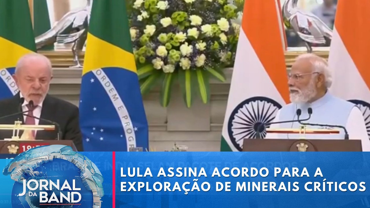 Brasil e Índia selam pacote de acordos | Jornal da Band