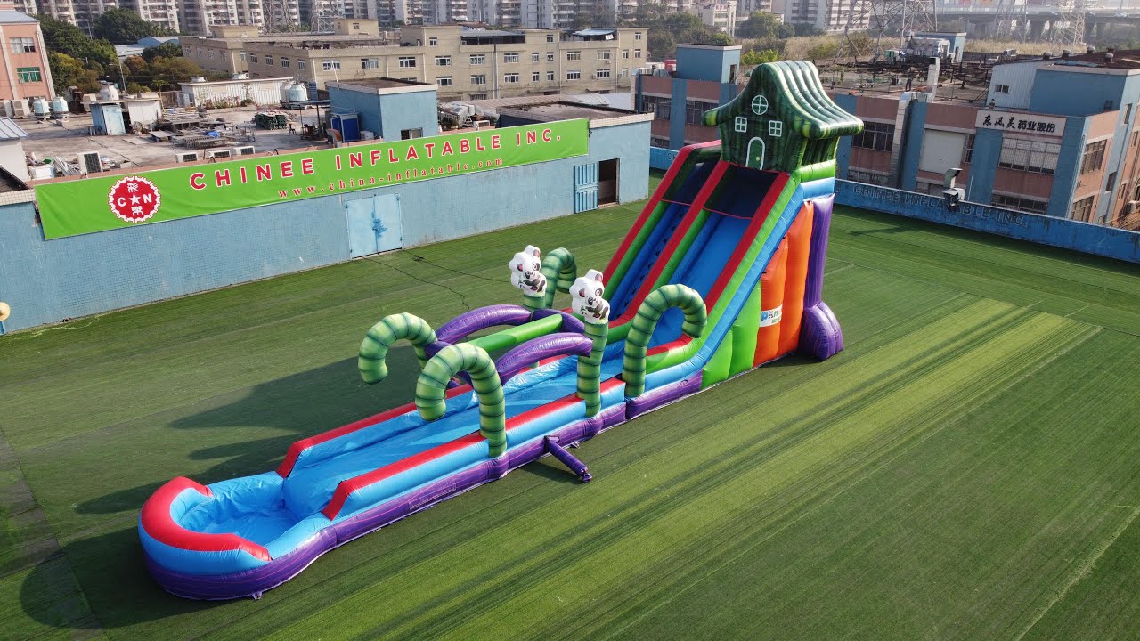 Panda Paradise Inflatable Water Slide with Built-in Pool - The Ultimate Summer Fun!  T8-4026B