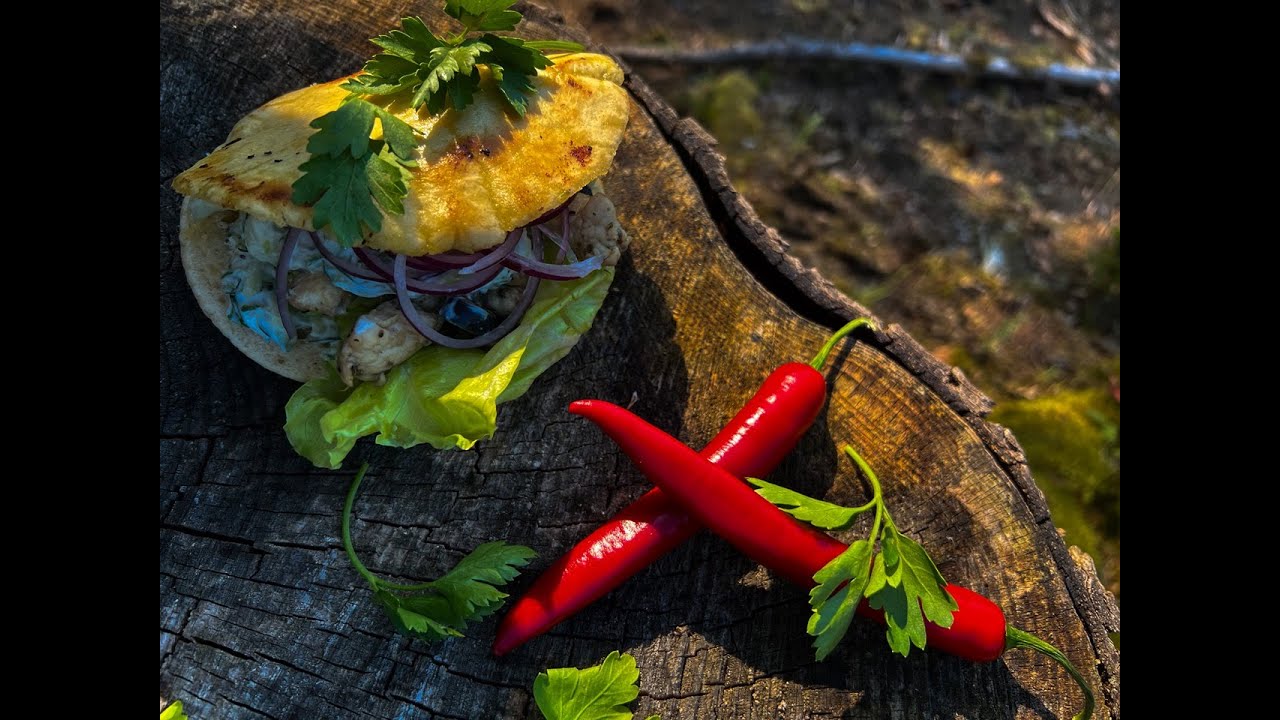 Gyros w picie na biwaku, i kilka skoków w bok,  #bushcraft