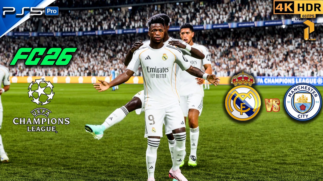 FC 26 | Real Madrid vs Man City - | PS5 Pro 4K 60FPS HDR Champions League Full Match #fc26 #ps5 #4k