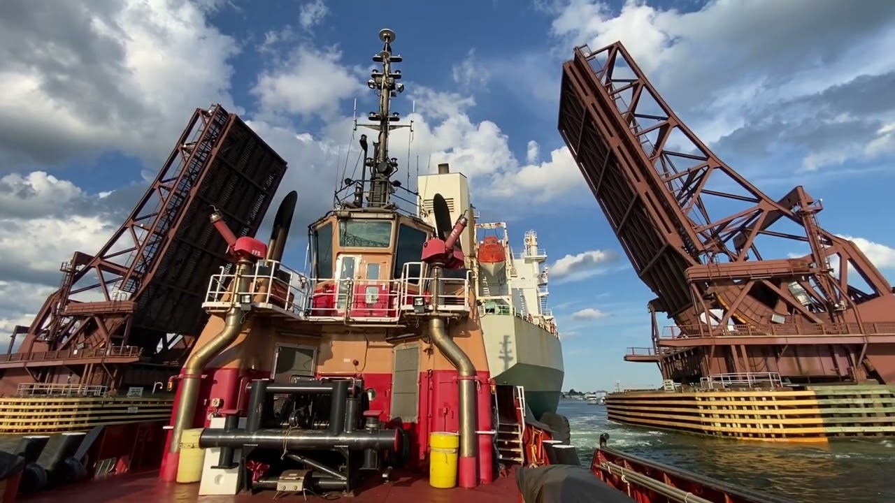 Ship Passing Through the McArdle Bridge