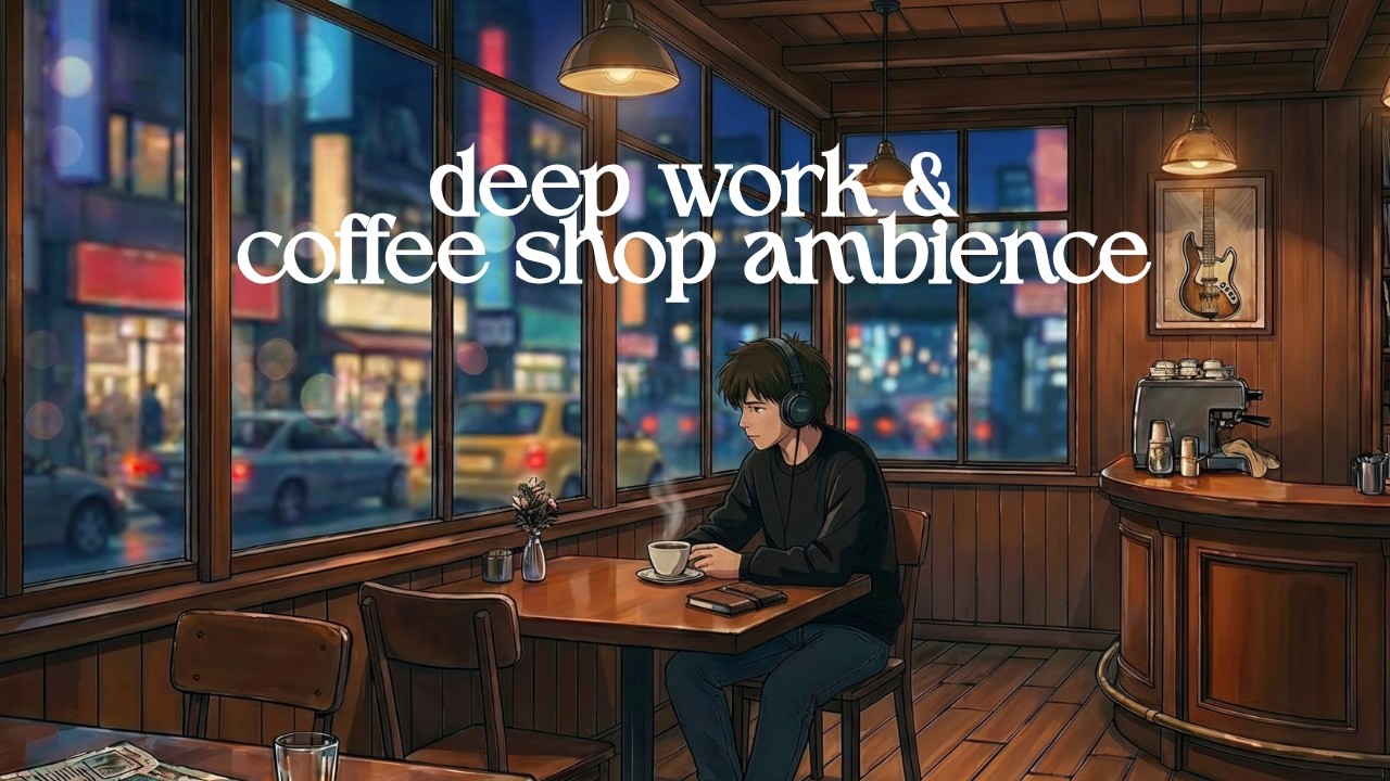 90 min of cozy coffee shop lofi 🕯️ your late night refuge for deep focus