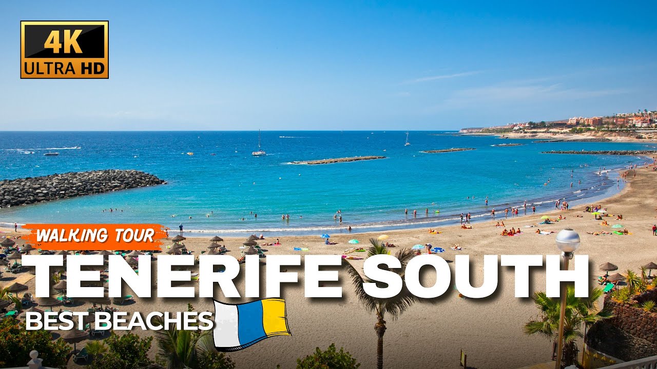 TENERIFE SOUTH, Canary Islands 🇪🇸 Los Cristianos to Costa Adeje | 4K Walking Tour