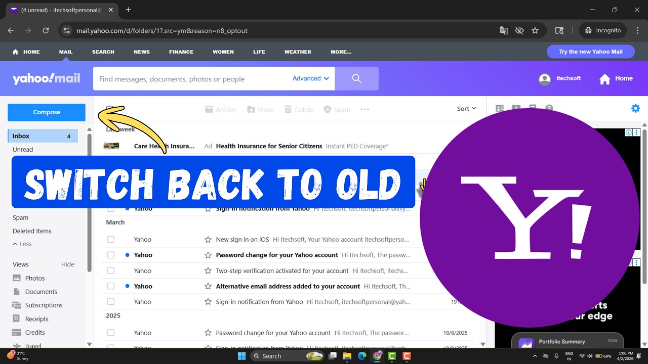 How to Switch back to the Old Yahoo Classic View (2026)