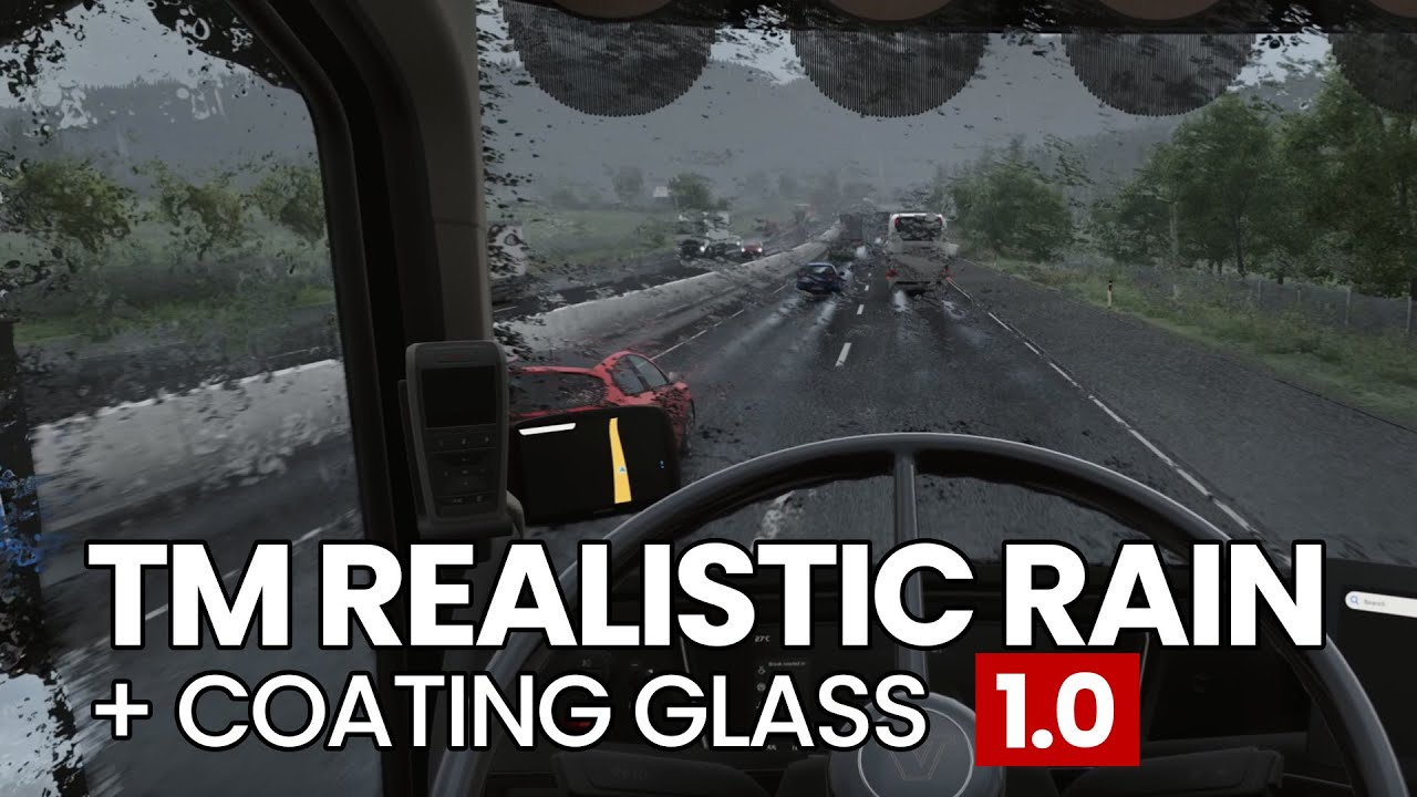 ETS2 1.57 Этот мод дождя слишком реалистичен? (Внимание, FPS!) - TM Реалистичный дождь БЕТА-версия