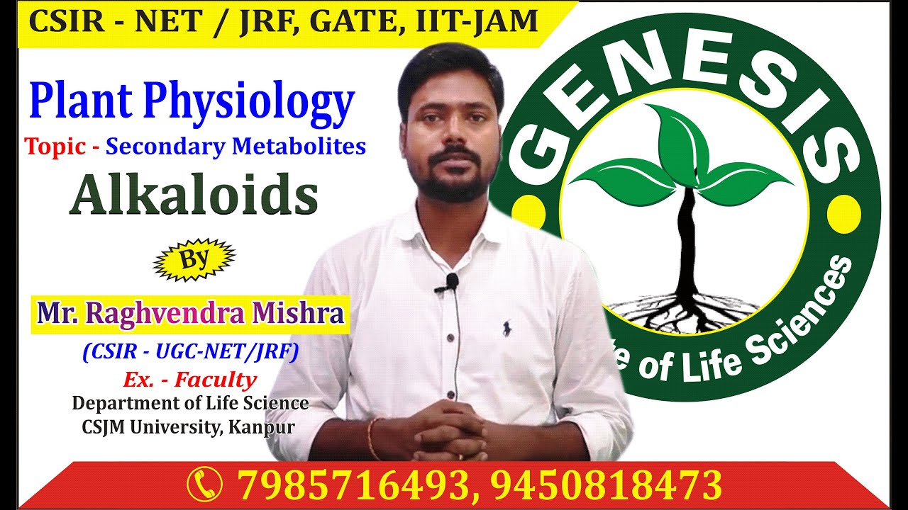 Nitrogen Containing Compounds and Alkaloids | CSIR NET/JRF | GATE | Life science | ICMR
