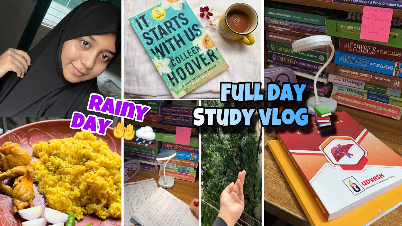 RainyDay🌧️|📚Studying whole day☘️|HSC 2024‼️|HSC 25/26 - ২৪ ব্যাচের টেস্ট পেপার কিনবে কিনা ‼️