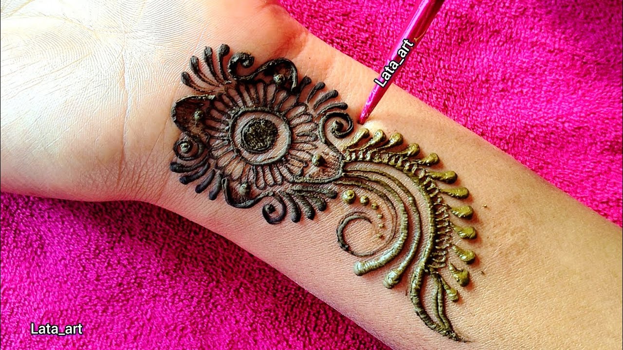 Beautiful front hand mehndi design / Full hand Arabic style Mehandi design / Mehndi 