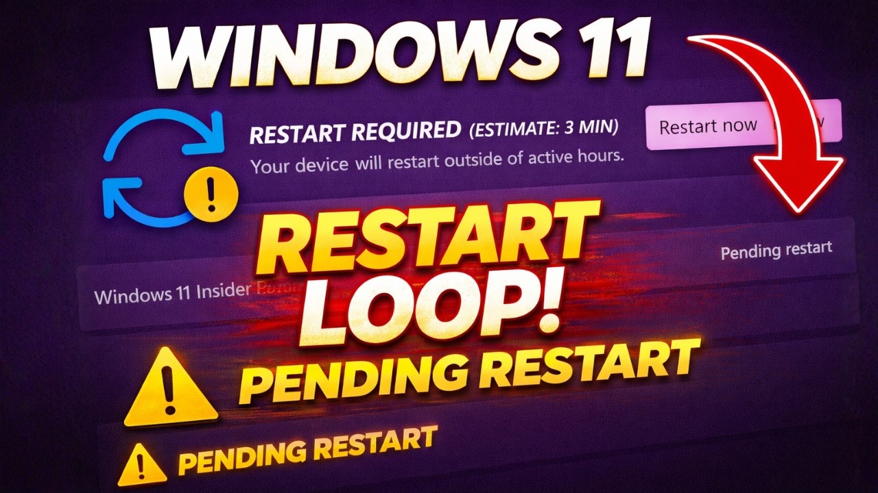 Windows 11 Update Stuck on Restart Loop FIX (26220.8271) | Pending Restart Not Completing