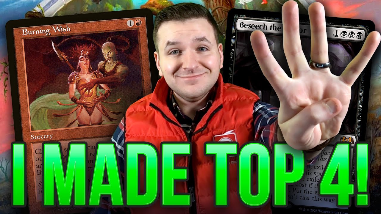 LEGACY CHALLENGE TOP 4! The EPIC Storm &mdash; Burning Wish + Beseech the Mirror | Magic: The Gathering