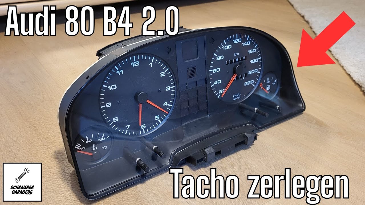Tacho / Kombiinstrument zerlegen beim Audi 80 B4 2.0 Limousine / Avant