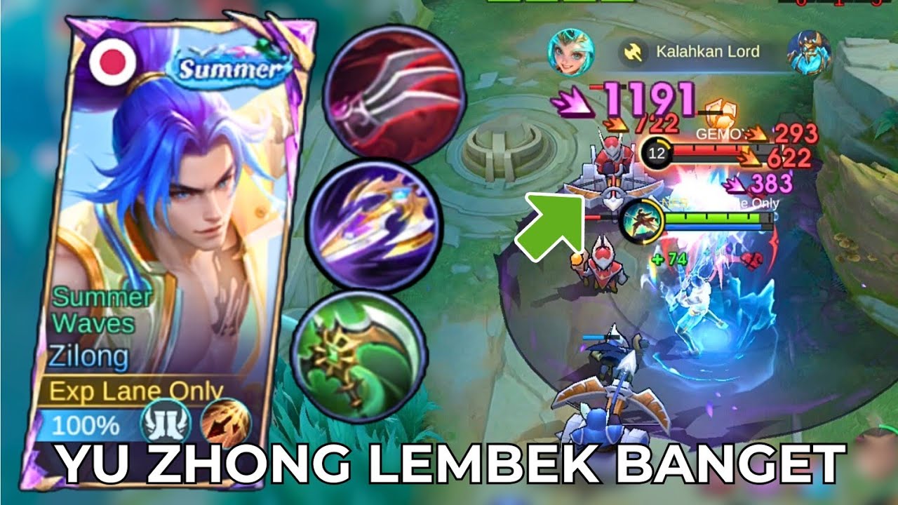 TUTORIAL CARA MELAWAN YU ZHONG PAKAI ZILONG DI EXP LANE, SUPAYA GAK DI KATAIN HERO MAWI!!! 