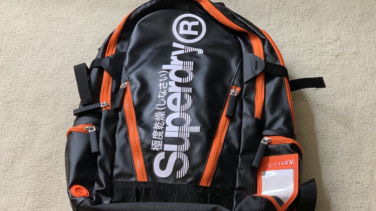 Superdry Sonic Tarp Back Pack (Black/Orange)