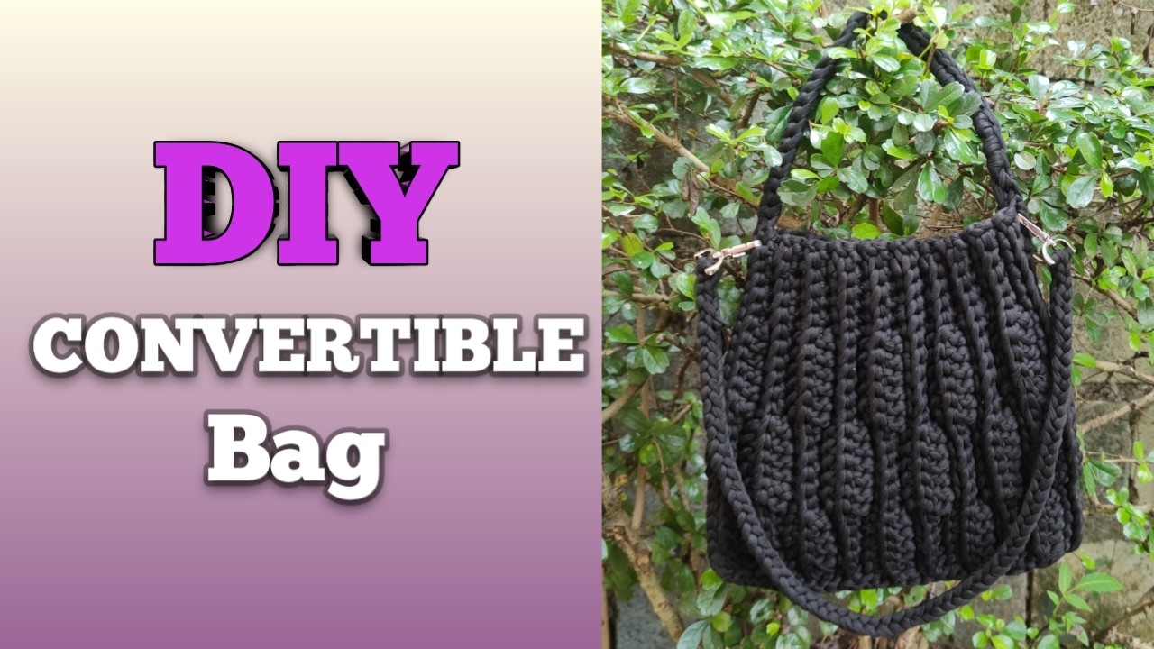 DIY 2-in-1 Convertible Bag: Handbag & Sling Bag Crochet Tutorial