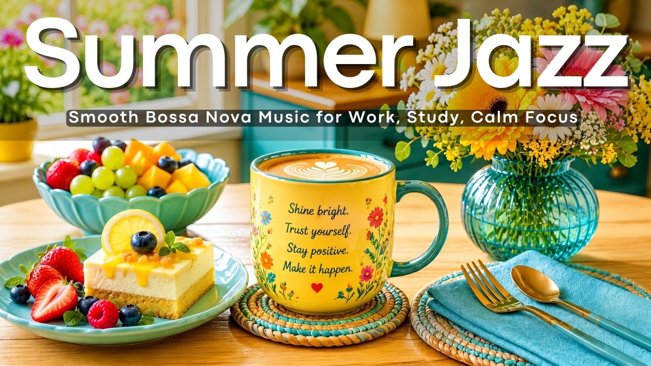Relaxing Summer Coffee Jazz ☕ Smooth Bossa Nova Caf&eacute; Music for Work, Study & Calm Focus Vibes