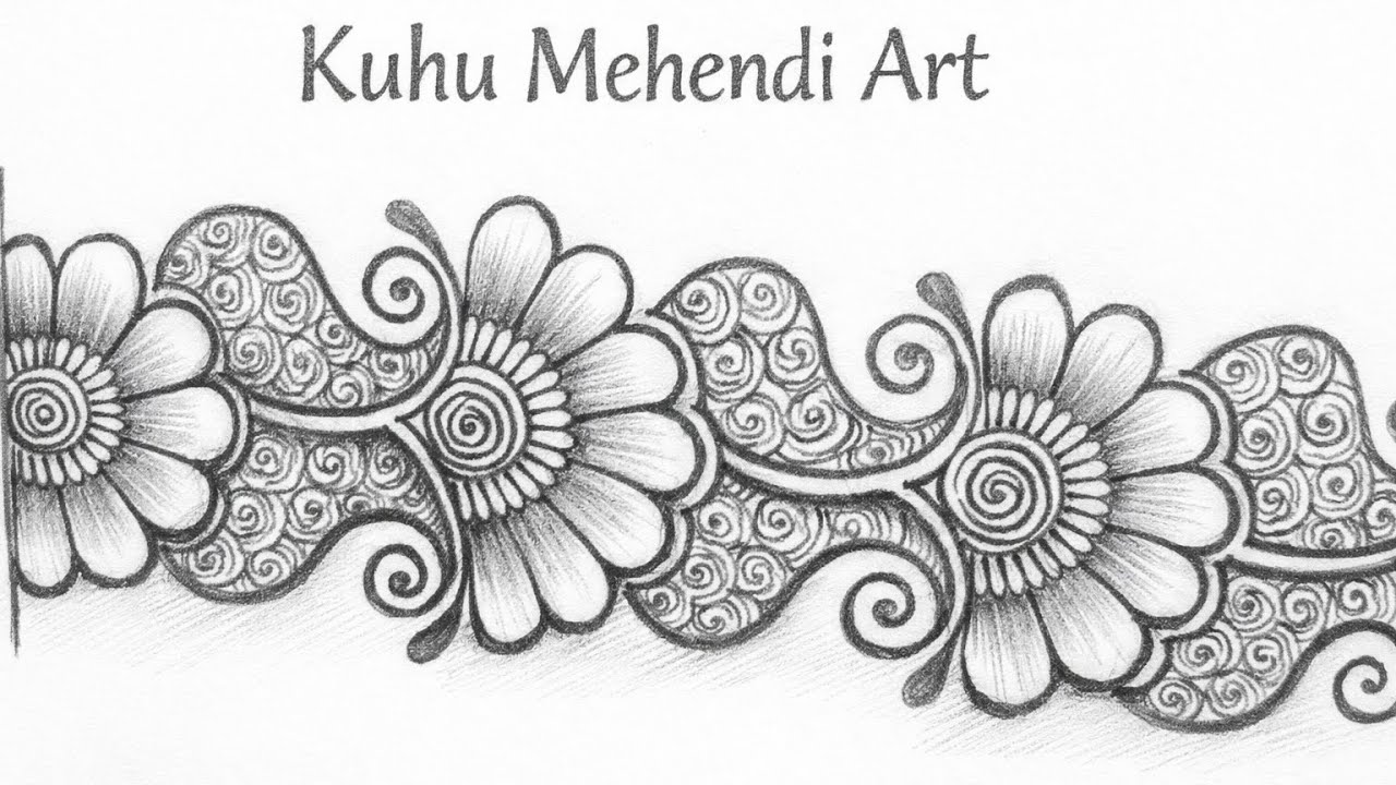 Arabic Mehendi design for girl ❣️ beautiful pencil shedding Mehendi design for beginner's ❣️