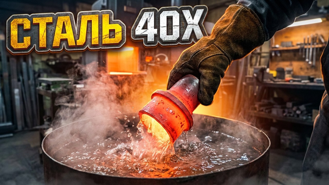 Закалка переходника из стали 40х на воду
