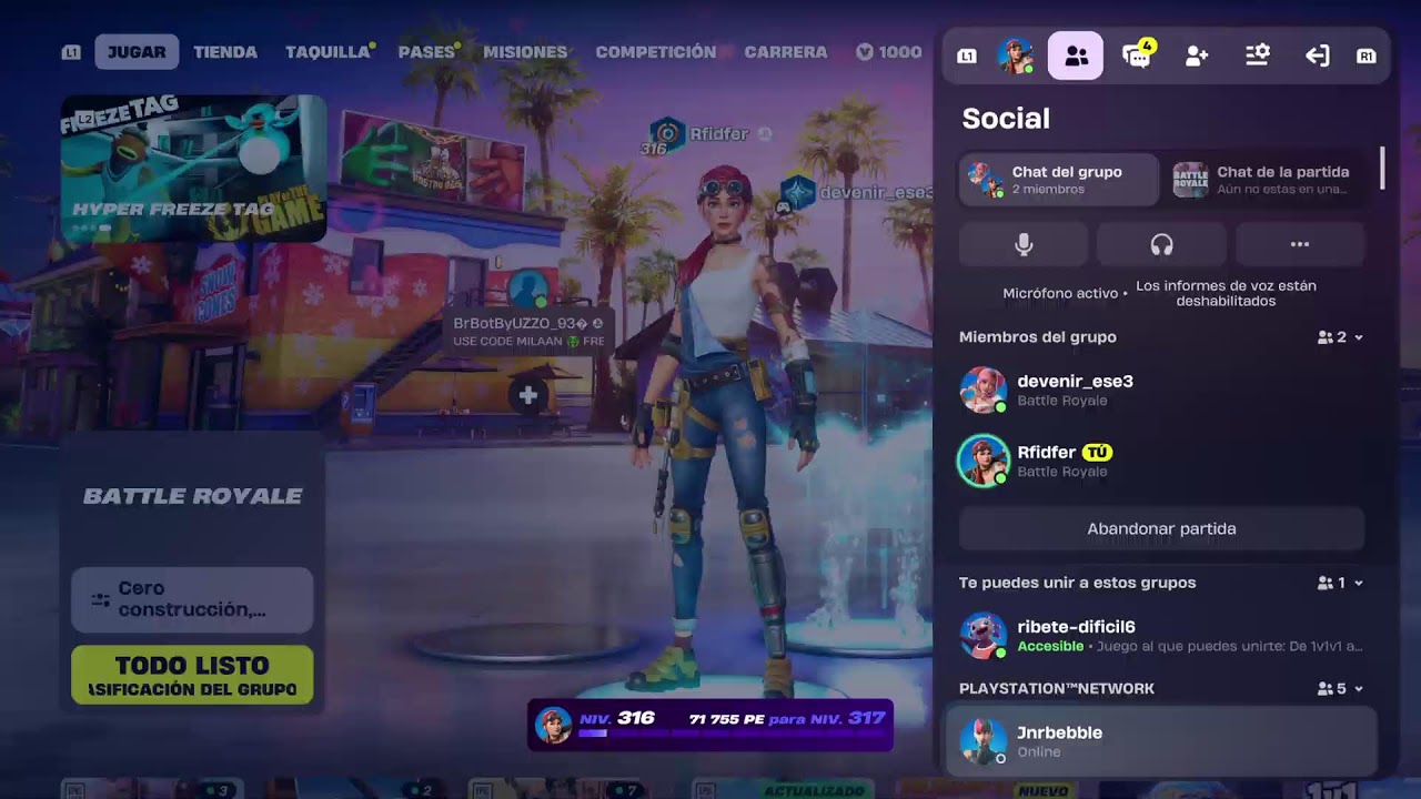 Jugando fornite