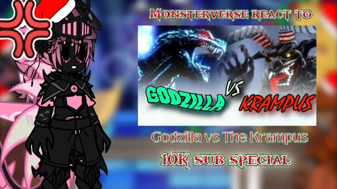 Monsterverse react to Godzilla vs The Krampus | Christmas Animation video by @Vrahno